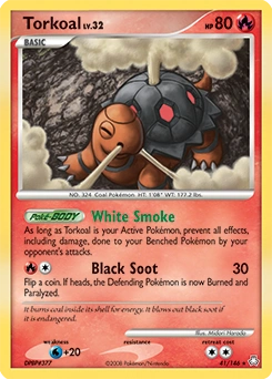 Torkoal Pokémon card, number 41
