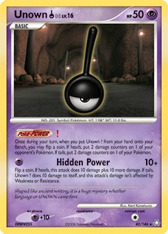 Unown [!] Pokémon card, number 42