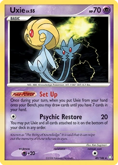 Uxie Pokémon card, number 43