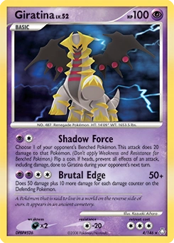 Giratina Pokémon card, number 4