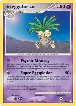 Exeggutor Pokémon card, number 54