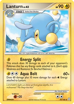 Lanturn Pokémon card, number 59