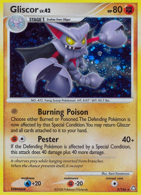 Gliscor Pokémon card from Legends Awakened, number 5 (Standard (Deck Exclusive) print)