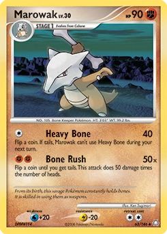 Marowak Pokémon card, number 63