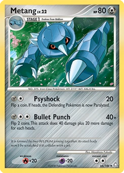 Metang Pokémon card, number 65