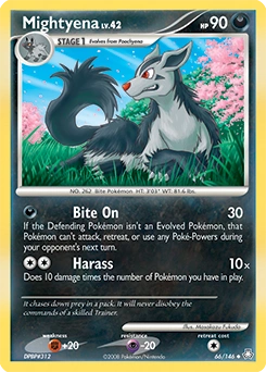 Mightyena Pokémon card, number 66