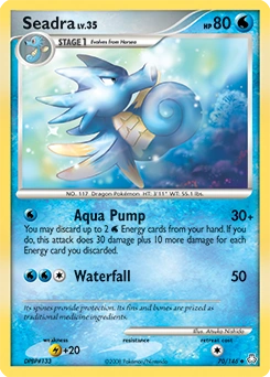 Seadra Pokémon card, number 70