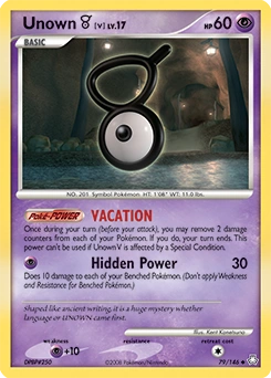 Unown [V] Pokémon card, number 79