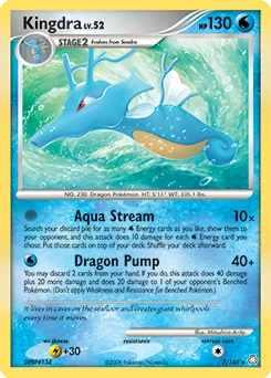 Kingdra Pokémon card, number 7
