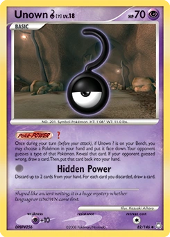 Unown [?] Pokémon card, number 82