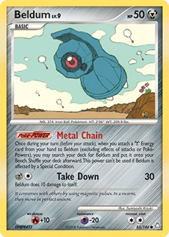 Beldum Pokémon card, number 83