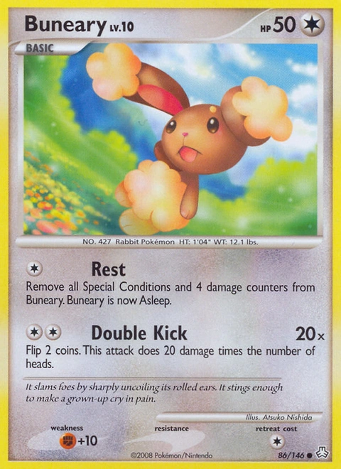 Buneary Pokémon card from Legends Awakened, number 86 (Standard print)