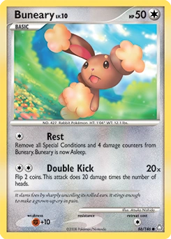 Buneary Pokémon card, number 86