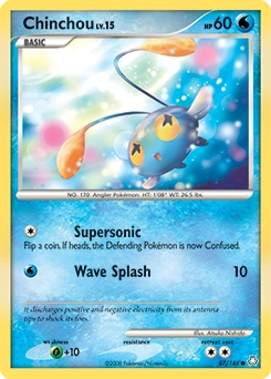 Chinchou Pokémon card, number 87