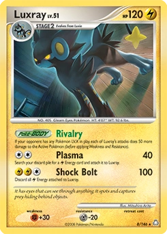 Luxray Pokémon card, number 8