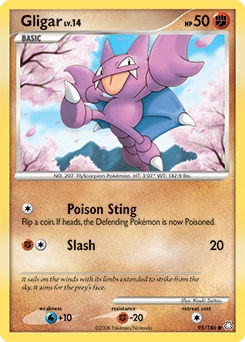 Gligar Pokémon card, number 95