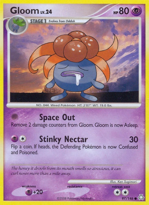 Gloom Pokémon card from Legends Awakened, number 97 (Standard print)