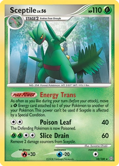 Sceptile Pokémon card, number 10