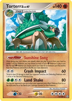 Torterra Pokémon card, number 11