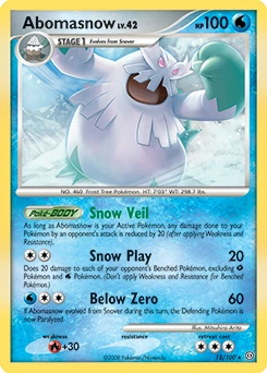 Abomasnow Pokémon card, number 12