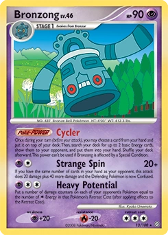Bronzong Pokémon card, number 13
