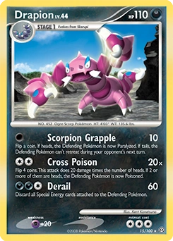 Drapion Pokémon card, number 15