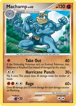 Machamp Pokémon card, number 20
