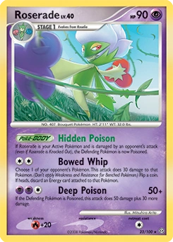 Roserade Pokémon card, number 23