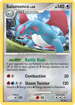 Salamence Pokémon card, number 24