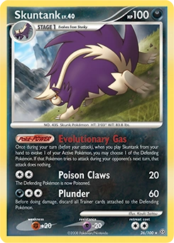 Skuntank Pokémon card, number 26