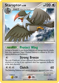 Staraptor Pokémon card, number 27