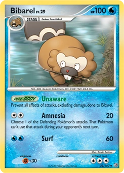 Bibarel Pokémon card, number 32