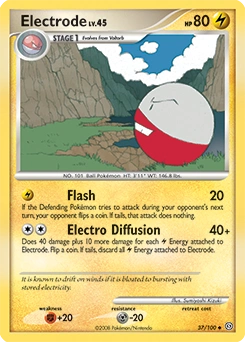 Electrode Pokémon card, number 37