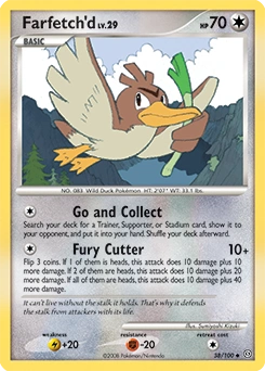 Farfetch'd Pokémon card, number 38