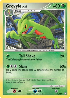 Grovyle Pokémon card, number 39