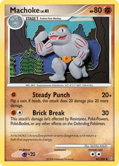 Machoke Pokémon card, number 41