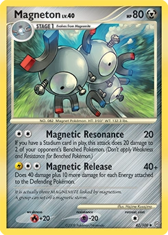 Magneton Pokémon card, number 42