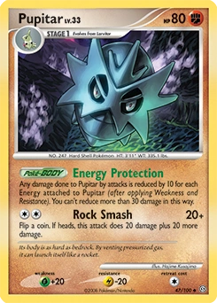 Pupitar Pokémon card, number 47