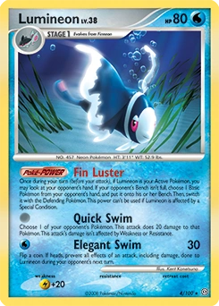 Lumineon Pokémon card, number 4