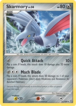 Skarmory Pokémon card, number 51