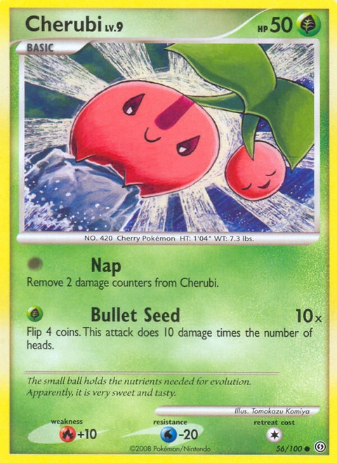 Cherubi Pokémon card from Stormfront, number 56 (Standard print)