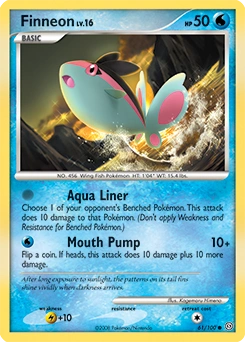 Finneon Pokémon card, number 61