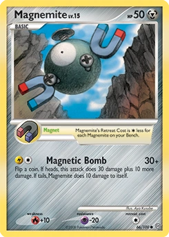 Magnemite Pokémon card, number 66
