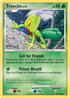 Treecko Pokémon card, number 79