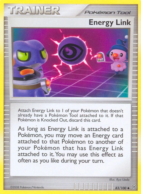 Energy Link Pokémon card from Stormfront, number 83 (Standard print)