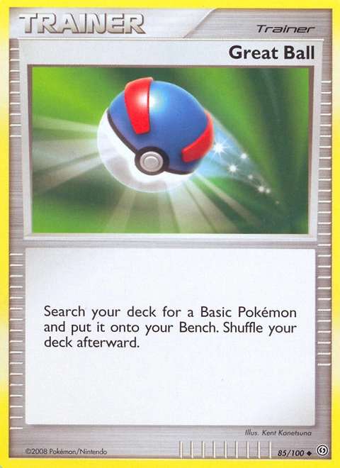 Great Ball Pokémon card from Stormfront, number 85 (Standard print)