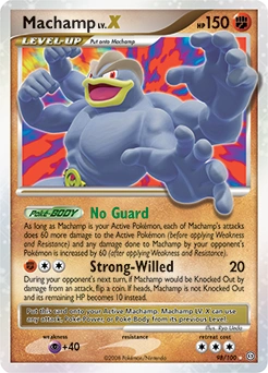 Machamp LV.X Pokémon card, number 98