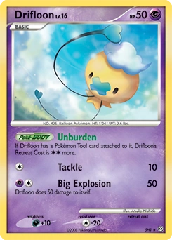 Drifloon Pokémon card, number SH1
