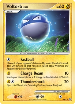 Voltorb Pokémon card, number SH3