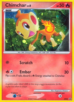 Chimchar Pokémon card, number DP02